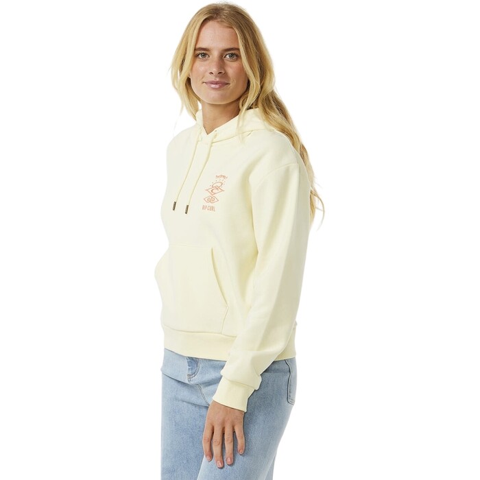 2024 Rip Curl Frauen Search Icon Relaxed Hood 05PWFL - Lemon Ice